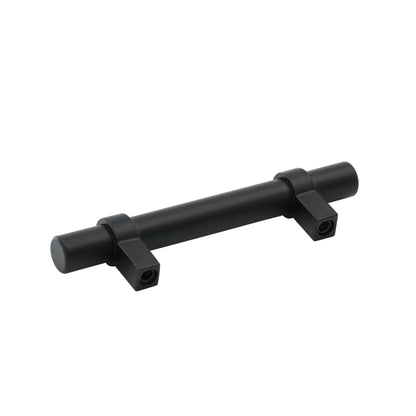 Flat Black Cabinet Bar Handle Pull - 3" (76mm) Hole Centers