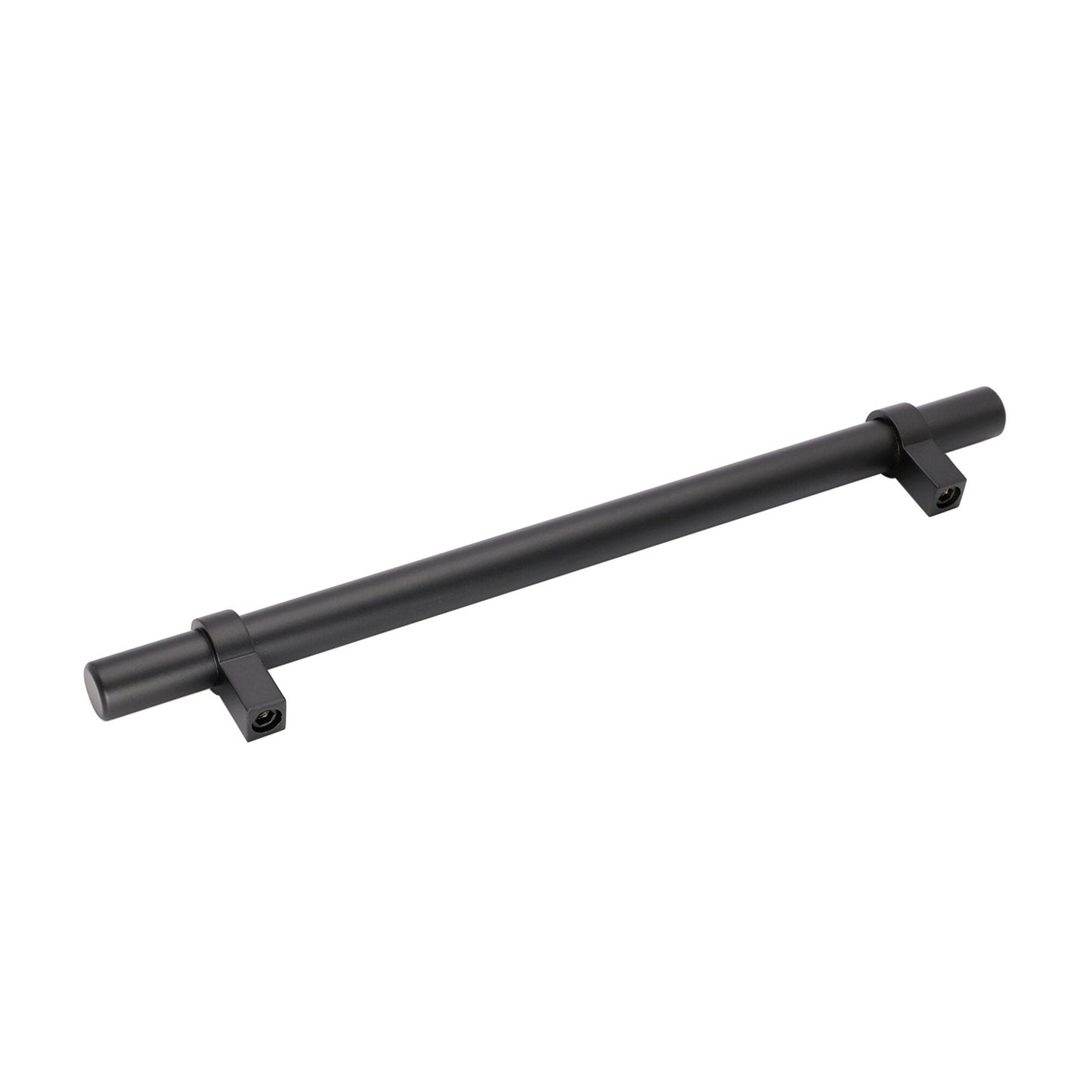Flat Black Stainless Steel Kitchen Cupboard Handles - 7.5" (192mm) Hole Centers