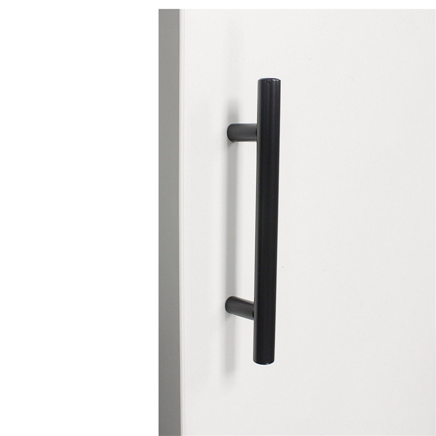 4.5 Inch(115mm) Hole Center Cabinet Handles Pulls For Kitchen Stainless Steel Matte Black Drawer Pulls ( 179mm，Length）