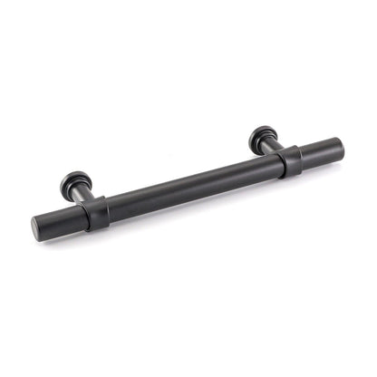 4in Black Drawer Pulls Kitchen Cabinet Handles - Matte Black T Bar Handle Pull - 4" (102mm) Hole Centers, 6.4" Overall Length
