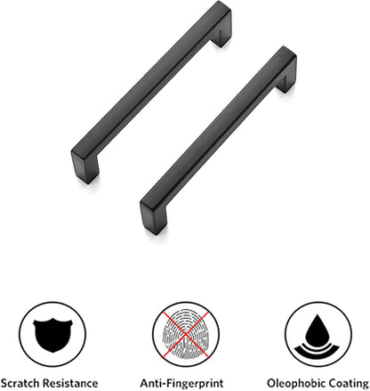 10 Pack 3 Inch(Center to Center) Matte Black Cabinet Pulls Stainless Steel Drawer Pulls