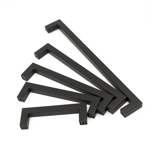 Matte Black Kitchen Cabinet Pulls，Stainless Steel Drawer Pulls for Cabinet Square Dresser Pulls