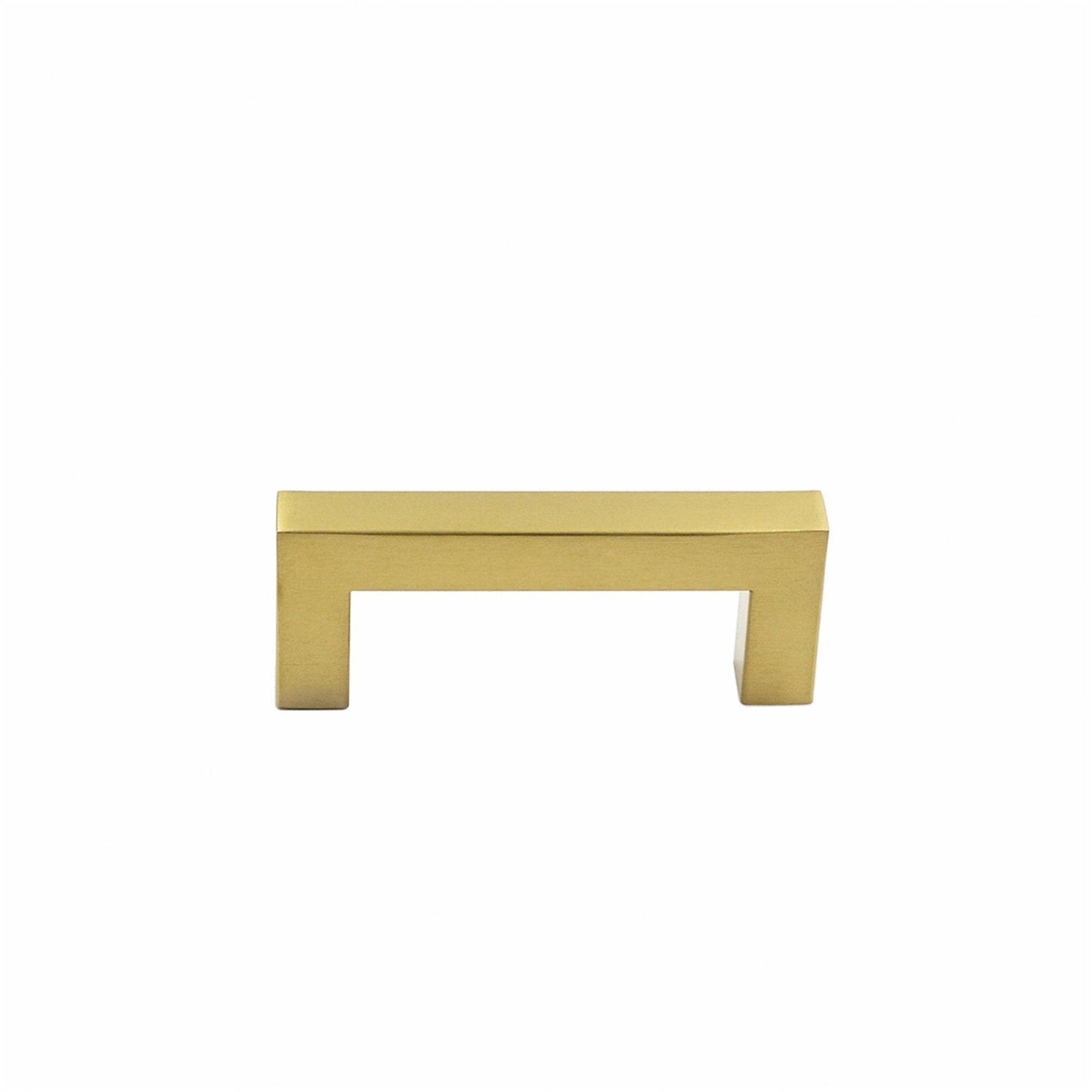 3in Cabinet Pulls Gold Cabinet Pulls，Brushed Brass Pulls Square Kitchen Hardware Handles(76mm, Hole Centers)