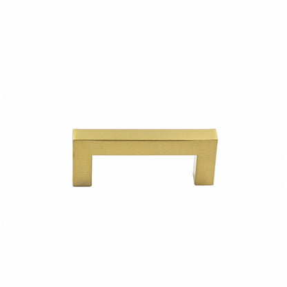 3in Cabinet Pulls Gold Cabinet Pulls，Brushed Brass Pulls Square Kitchen Hardware Handles(76mm, Hole Centers)