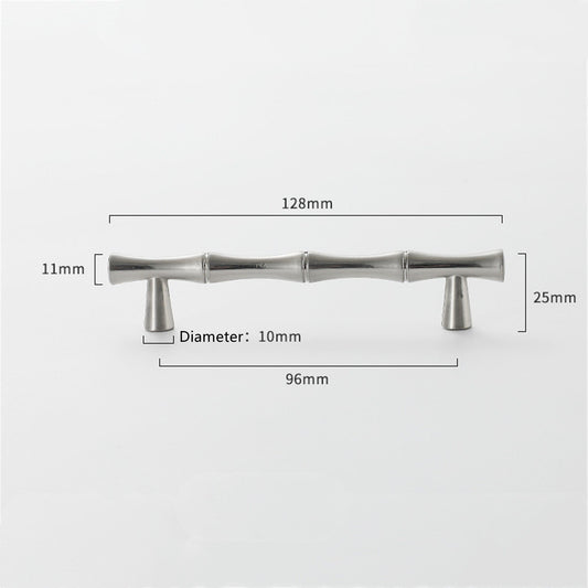 300 Pack 3.75 inch(Center To Center) Bamboo Shape Cabinet Handles (3.75"/96mm，Brushed Nickel)
