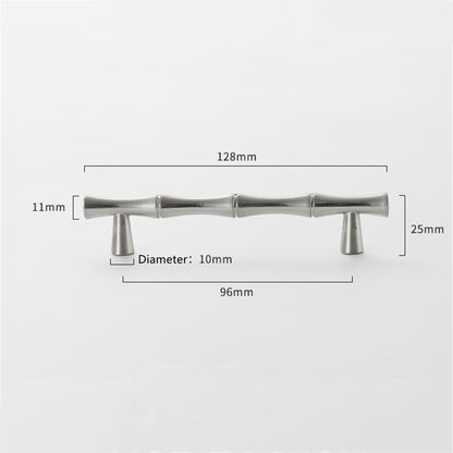 3.75 inch(Center To Center) Bamboo Shape Cabinet Pulls (3.75"/96mm，Brushed Nickel)