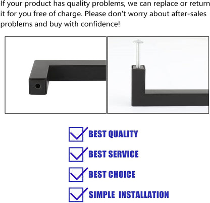 12 Inch(Hole Centers) Matte Black Cabinet Pulls Black Kitchen Hardware (12"/305mm，Customized Long Pulls)