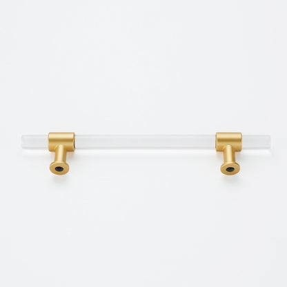 20 Pack 3 inch(C-C) Brushed Brass Cabinet Pulls Arcylic Drawer Handles