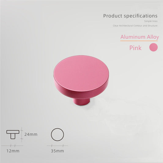 Macarone Color Aluminum Alloy Cabinet Knobs，1.38 Inch Round Dresser Handles Knobs for Home, Kitchen, Bathroom, Office and More