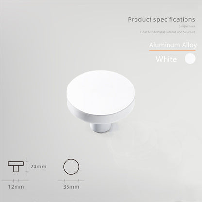 Macarone Color Aluminum Alloy Cabinet Knobs，1.38 Inch Round Dresser Handles Knobs for Home, Kitchen, Bathroom, Office and More