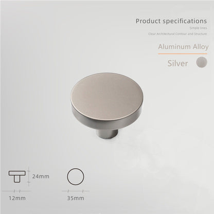 Macarone Color Aluminum Alloy Cabinet Knobs，1.38 Inch Round Dresser Handles Knobs for Home, Kitchen, Bathroom, Office and More