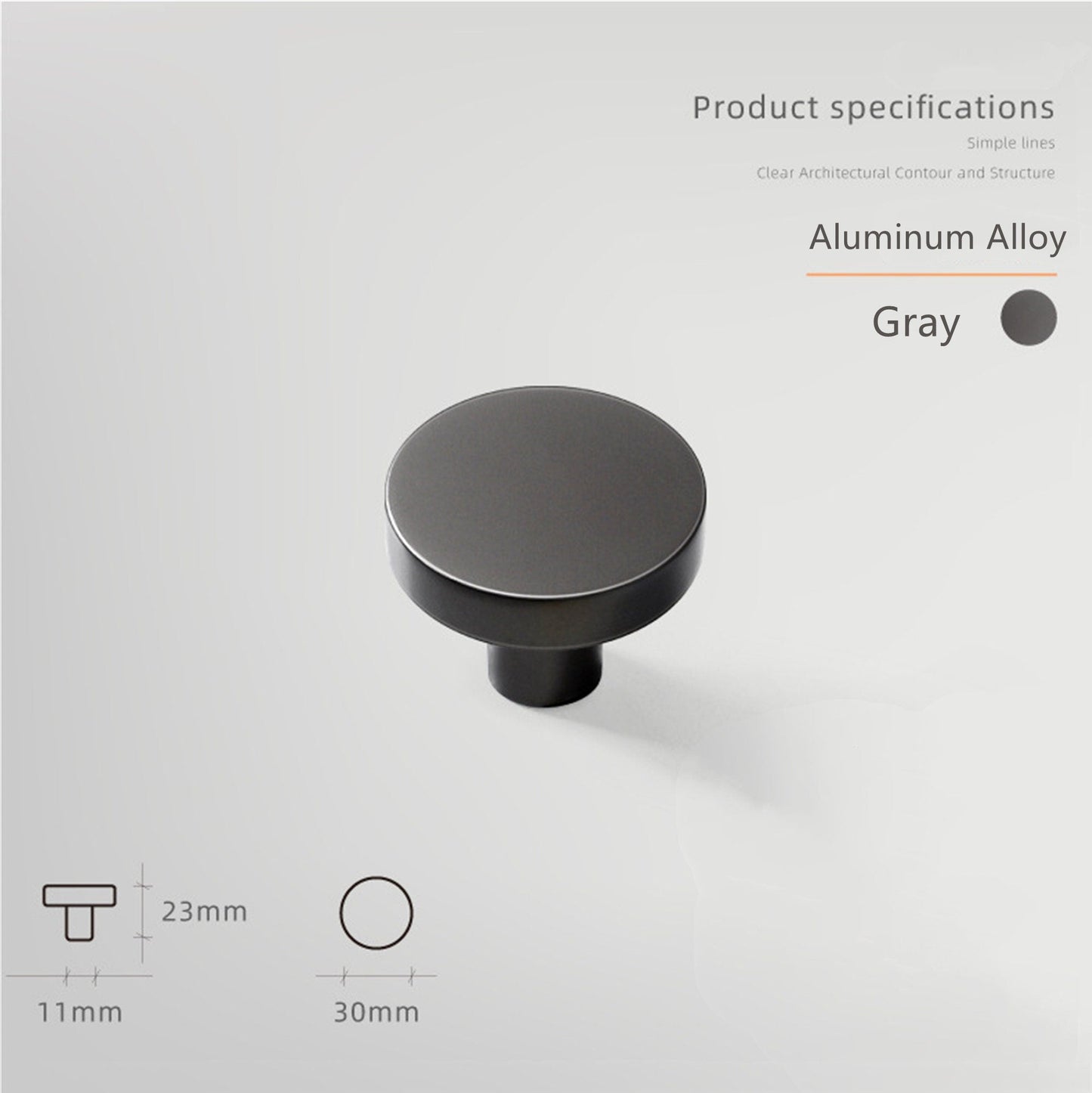 Aluminum Alloy Cabinet Knobs - Color Macaron Pattern - 1.18 Inch Round Drawer Pulls - Single Hole Knobs for Drawer Dressers Cabinet Cupboard