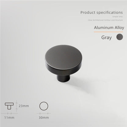 Aluminum Alloy Cabinet Knobs - Color Macaron Pattern - 1.18 Inch Round Drawer Pulls - Single Hole Knobs for Drawer Dressers Cabinet Cupboard