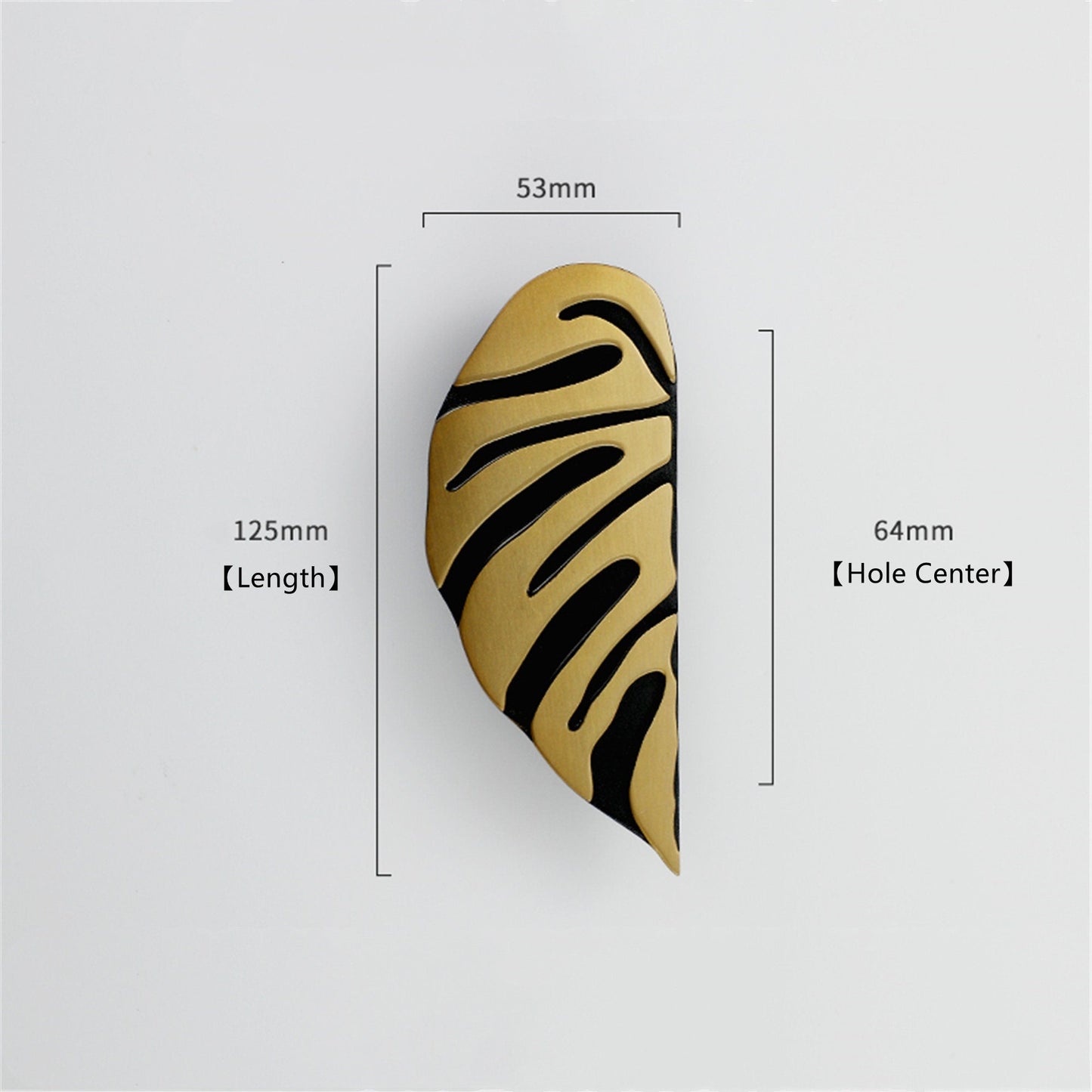 Creative Leaf Shape Handle Knob with Mounting Screws for Kitchen Cupboard Cabinet Wardrobe Drawer Door (Black Ancient, 64mm)