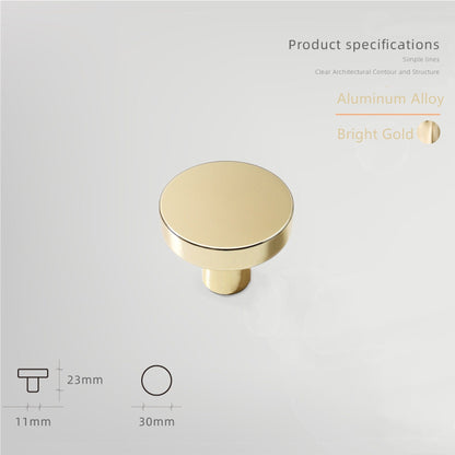 Aluminum Alloy Cabinet Knobs - Color Macaron Pattern - 1.18 Inch Round Drawer Pulls - Single Hole Knobs for Drawer Dressers Cabinet Cupboard