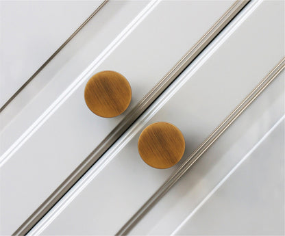 Aluminum Alloy Cabinet Knobs - Color Macaron Pattern - 1.18 Inch Round Drawer Pulls - Single Hole Knobs for Drawer Dressers Cabinet Cupboard