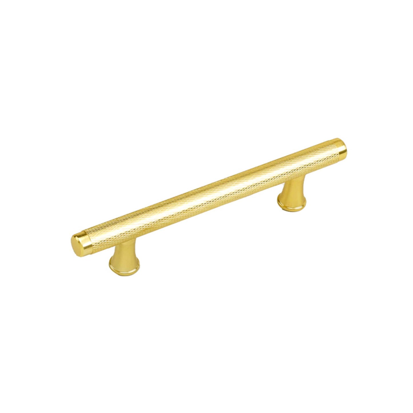 7.5 Inch(C-C) Knurled Texture Drawer Pulls Gold Cabinet Handles(Hole Centers: 192mm)