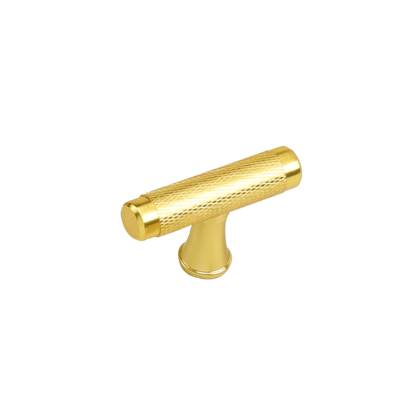 3.75 Inch(C-C) Knurled Texture Drawer Pulls Gold Cabinet Handles(Hole Centers:96mm)