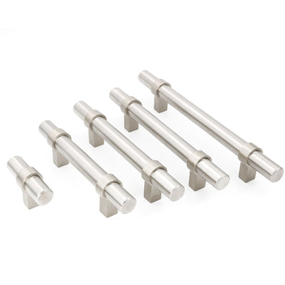 3-3/4"(96mm) Hole Center Cabinet Handles Pulls for Kitchen Stainless Steel Brushed Nickel Drawer Pulls ( 6" Length ）