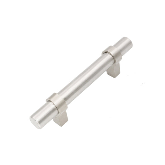 Brushed Nickel Single Hole Cabinet Knobs，Stainless Steel T Bar Cabinet Handles，Modern Drawer Pulls，2 inch Length(50mm)