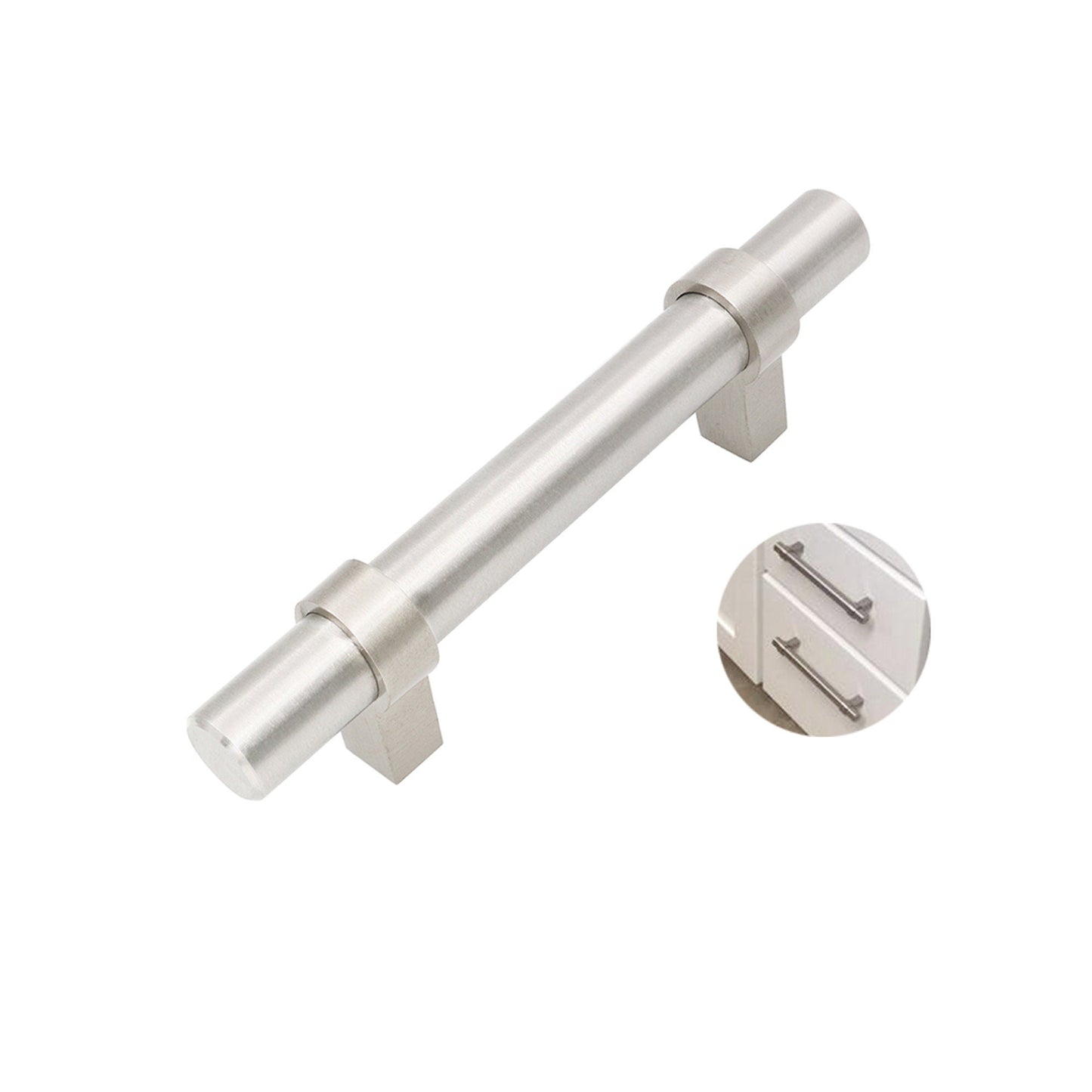 3-3/4"(96mm) Hole Center Cabinet Handles Pulls for Kitchen Stainless Steel Brushed Nickel Drawer Pulls ( 6" Length ）