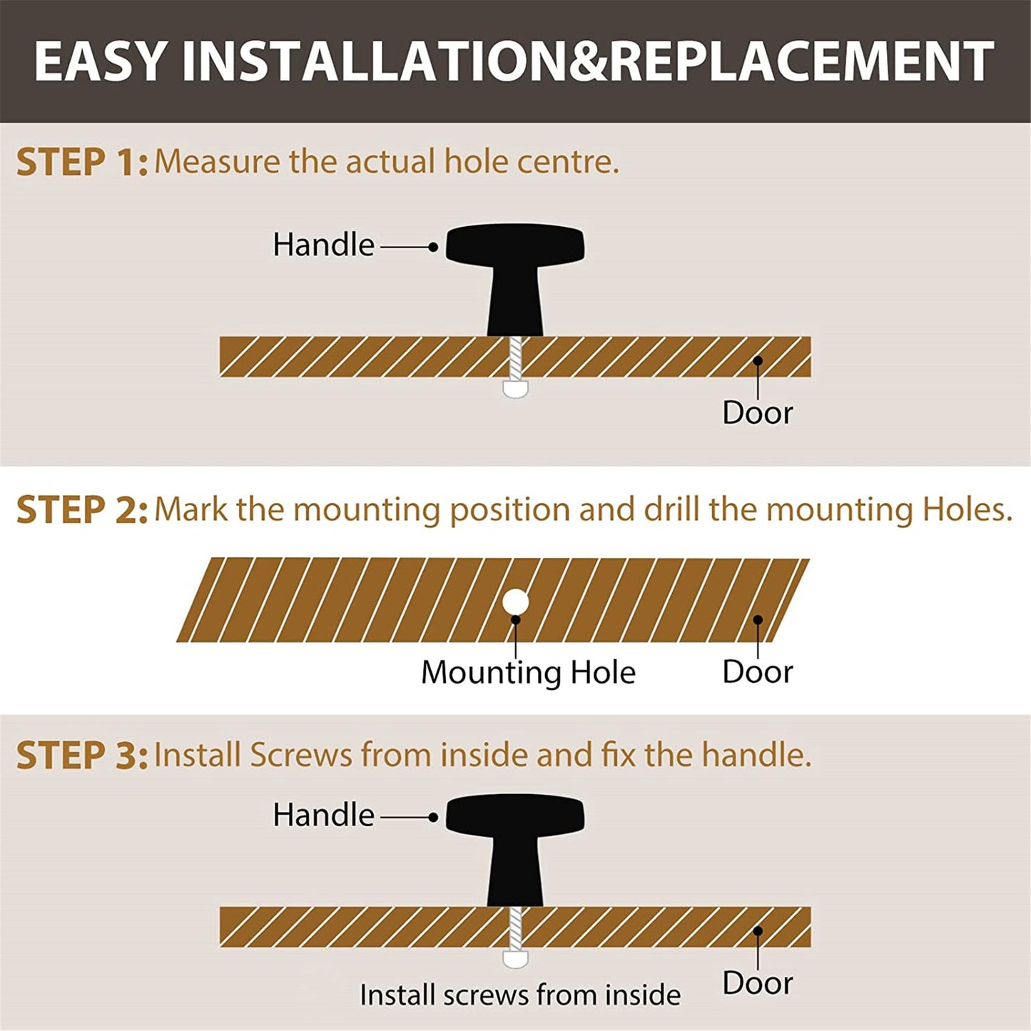 20 Pack 1-1/4 Inch Matte Black Kitchen Cabinet Knobs，Solid Dresser Knobs Drawer Knobs for Cupboard Drawer Pulls