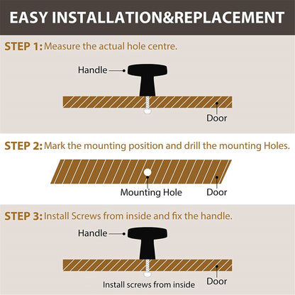 100 Pack 1-1/4 Inch Matte Black Kitchen Cabinet Knobs，Solid Dresser Knobs Drawer Knobs for Cupboard Drawer Handles