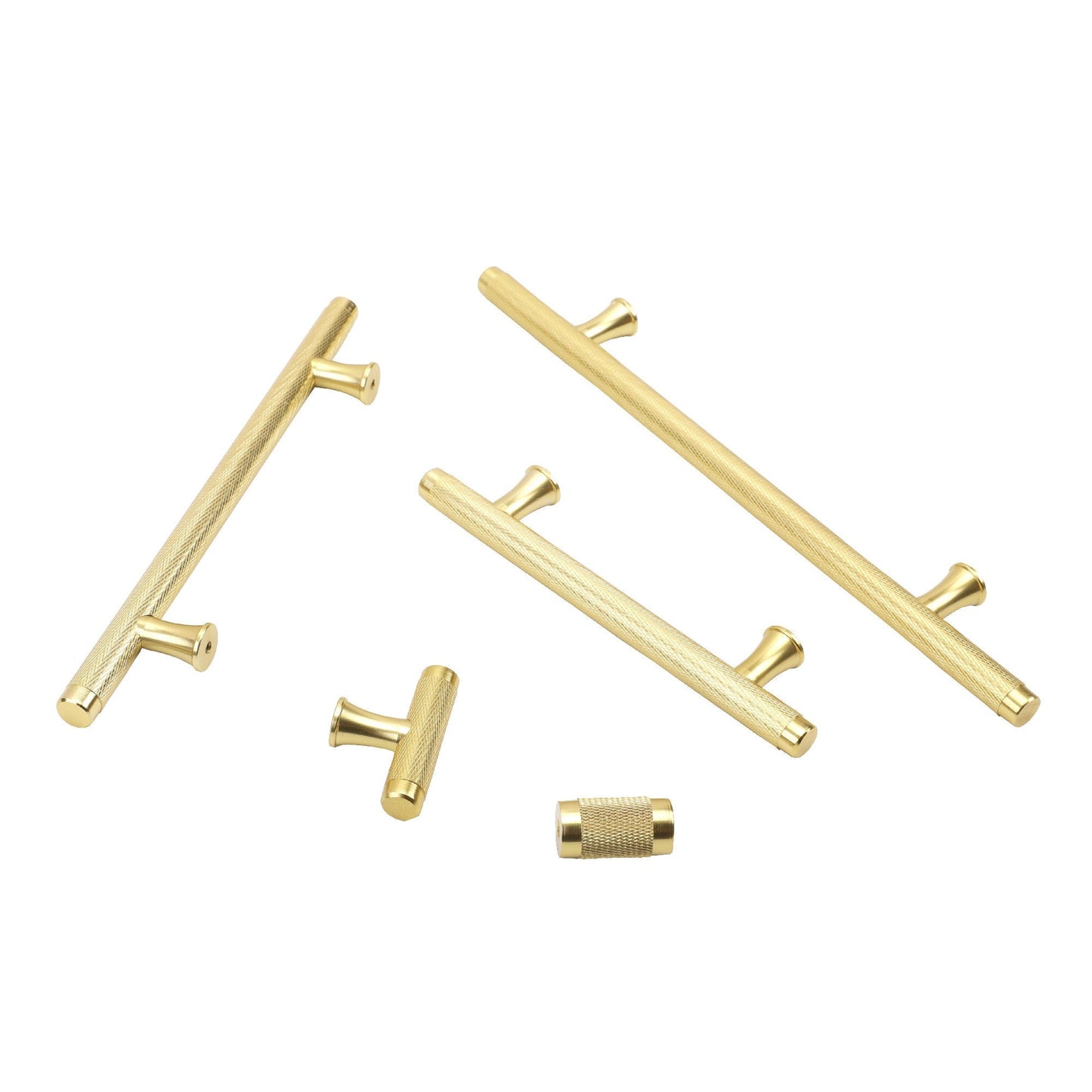 2 inch Knurled Cabinet Knobs Gold Drawer Knobs，Kitchen Cabinet Door Handle for Dresser Drawers