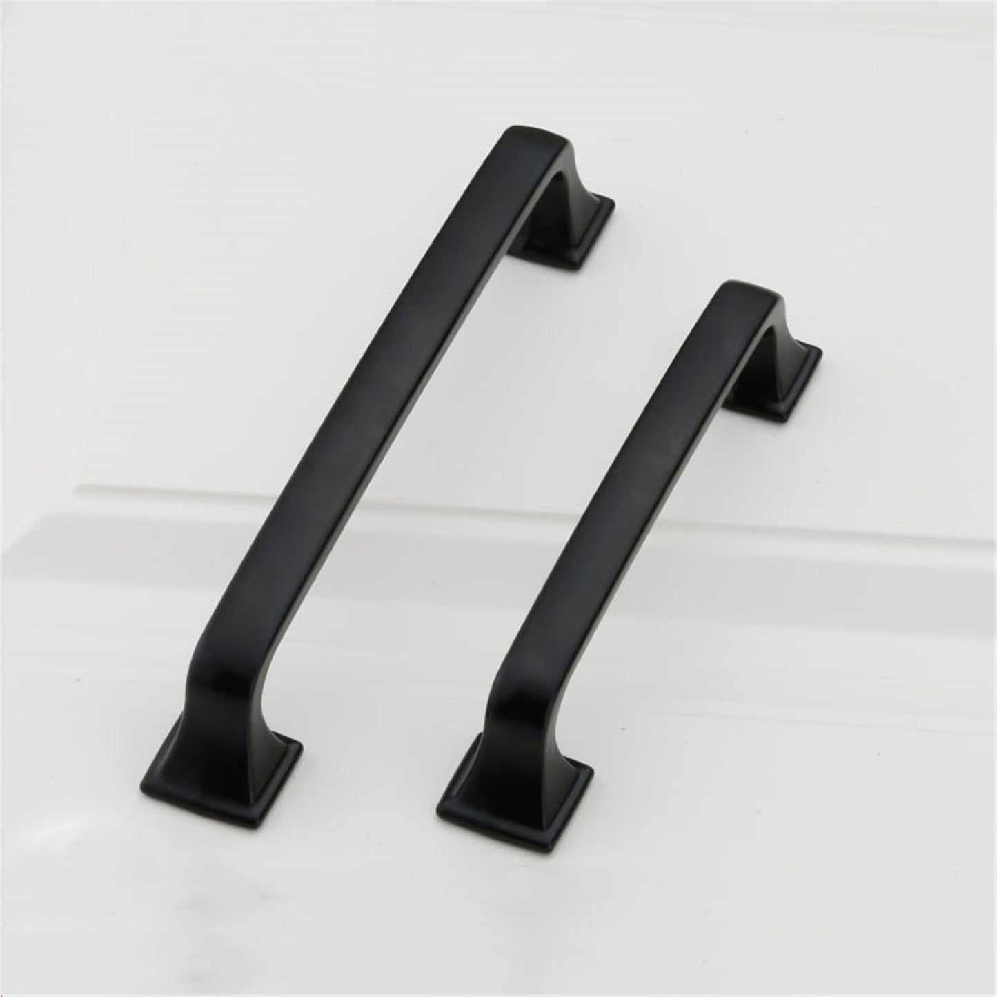 5 Inch(128mm) Kitchen Cabinet Pulls, Matte Black Aluminum Alloy Cabinet Handles For Bathroom Cupboard Drawer Handles Dresser Pulls