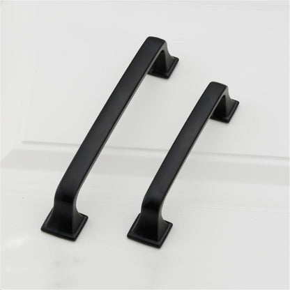 5 Inch(128mm) Kitchen Cabinet Pulls, Matte Black Aluminum Alloy Cabinet Handles For Bathroom Cupboard Drawer Handles Dresser Pulls