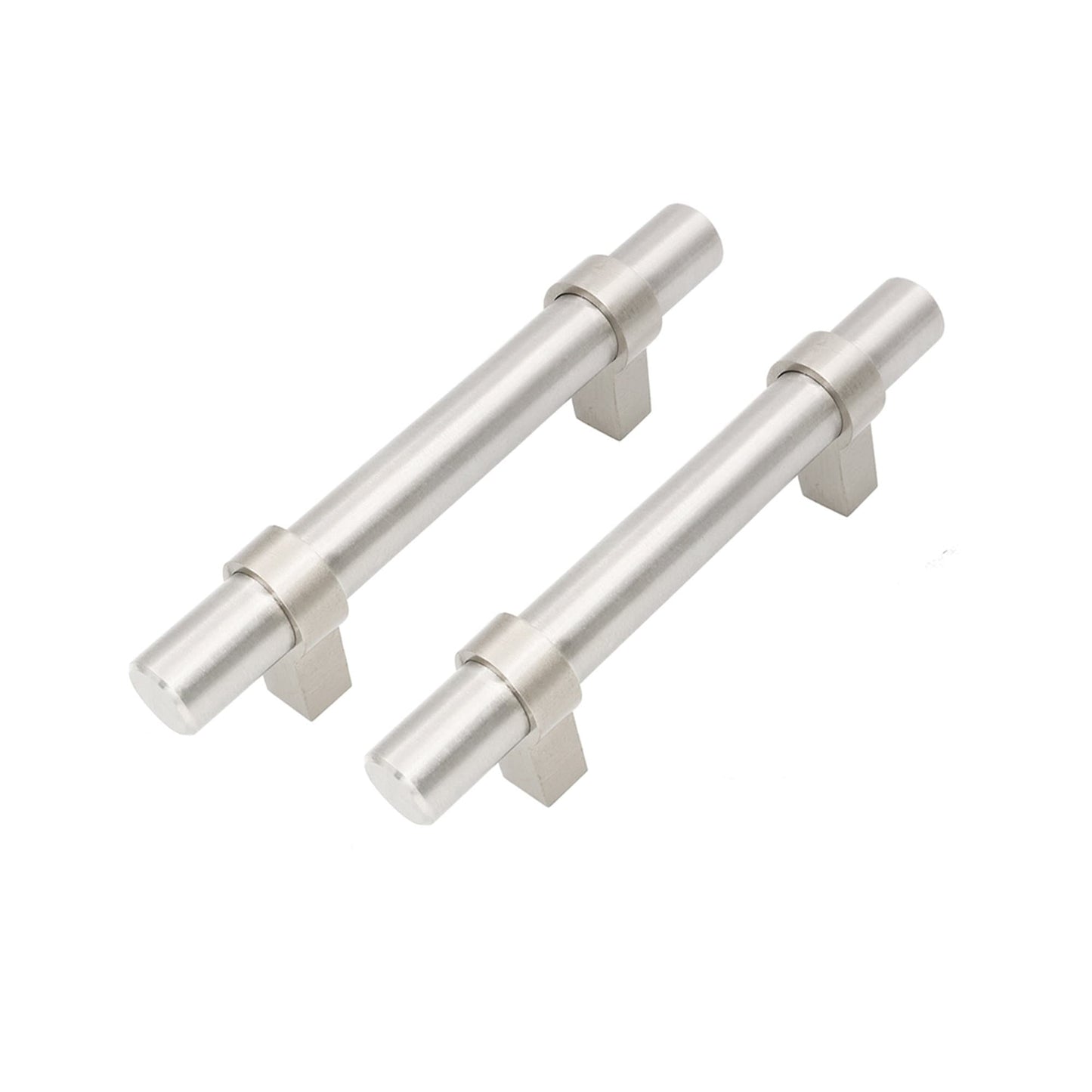 Brushed Nickel Drawer Pulls Kitchen Cabinet Handles - Round Shape Series - Hole Centers(Single Hole, 3",3.5,3.75,4",5",6.25",7.5",8.8",10")