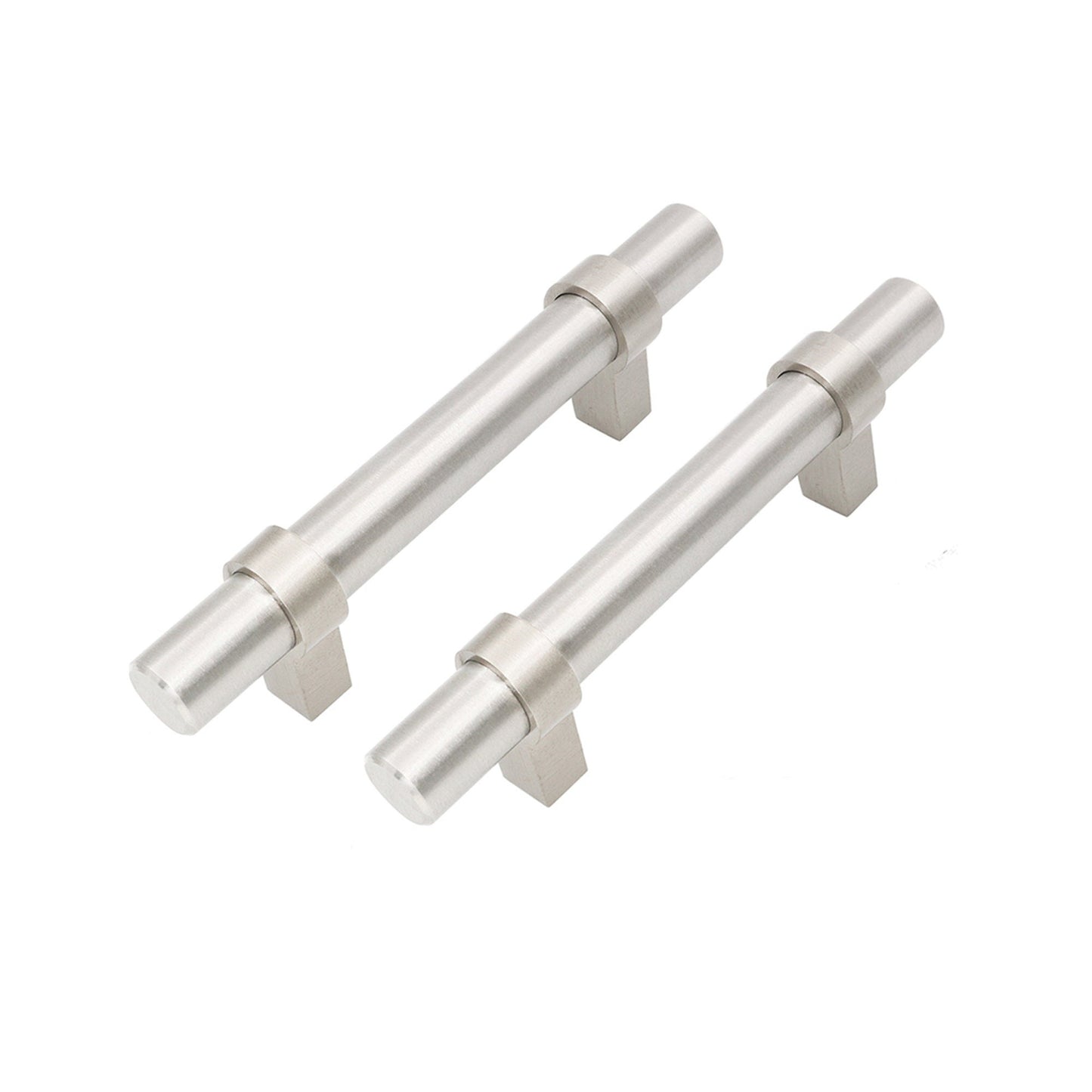 Brushed Nickel Single Hole Cabinet Knobs，Stainless Steel T Bar Cabinet Handles，Modern Drawer Pulls，2 inch Length(50mm)
