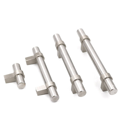 3-3/4"(96mm) Hole Center Cabinet Handles Pulls for Kitchen Stainless Steel Brushed Nickel Drawer Pulls ( 6" Length ）