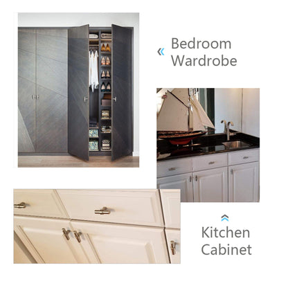 3-1/2"(90mm) Hole Center Cabinet Handles Pulls for Kitchen Stainless Steel Brushed Nickel Drawer Pulls ( 6" Length ）