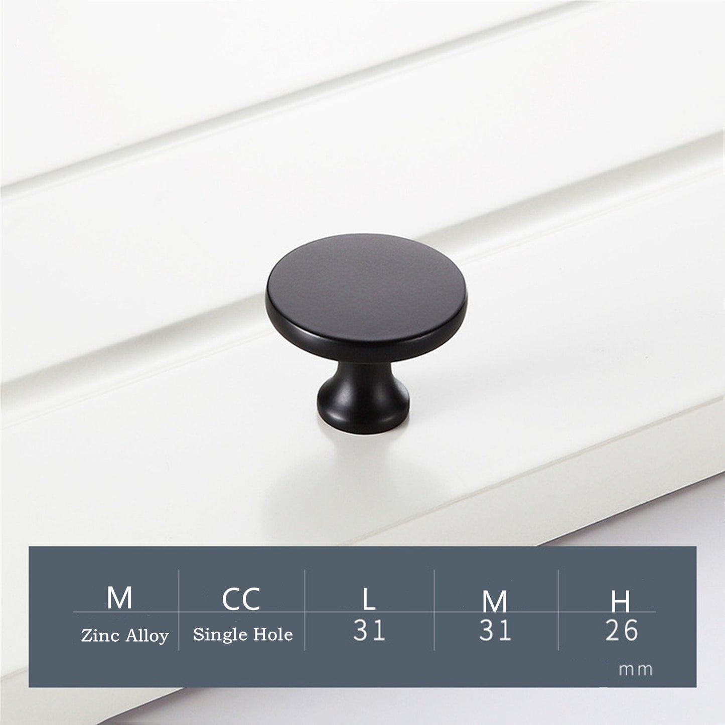 Matte Black Cabinet Handles, Modern Zinc Alloy Cabinet Pulls For Kitchen Cupboard Door, Bedroom Dresser Drawer, Bathroom Furniture Hardware