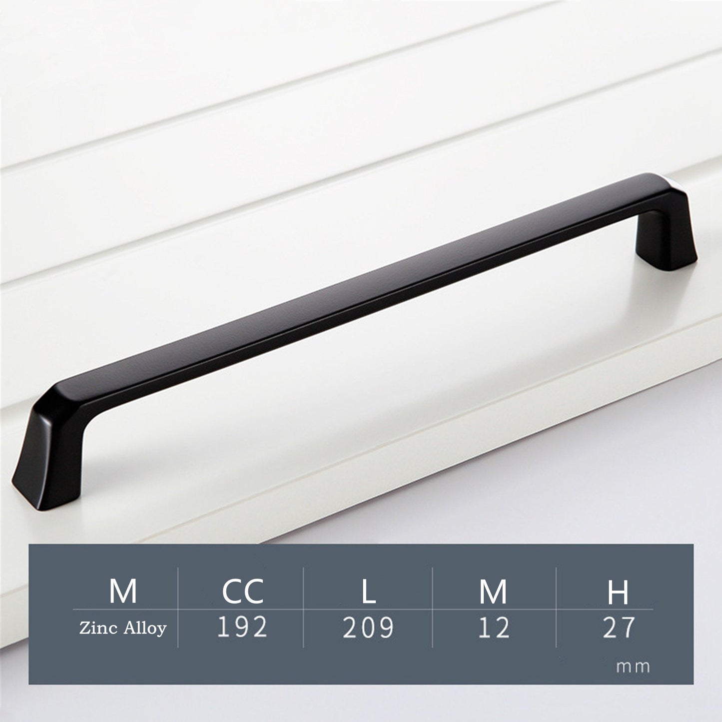 Matte Black Cabinet Handles, Modern Zinc Alloy Cabinet Pulls For Kitchen Cupboard Door, Bedroom Dresser Drawer, Bathroom Furniture Hardware