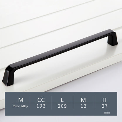 Matte Black Cabinet Handles, Modern Zinc Alloy Cabinet Pulls For Kitchen Cupboard Door, Bedroom Dresser Drawer, Bathroom Furniture Hardware