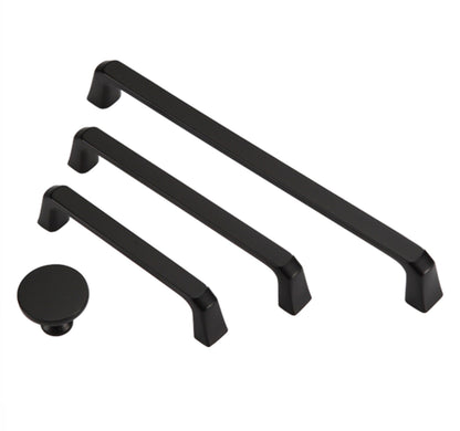 Matte Black Cabinet Handles, Modern Zinc Alloy Cabinet Pulls For Kitchen Cupboard Door, Bedroom Dresser Drawer, Bathroom Furniture Hardware