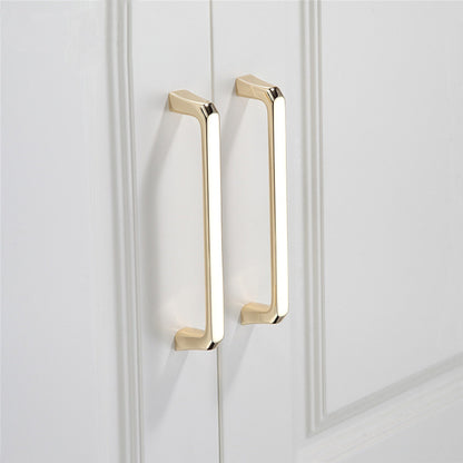 Gold Cabinet Handles，Modern Zinc Alloy Brushed Gold Cabinet Pulls For Cupboard Door, Dresser Drawer, Wardrobe Hardware