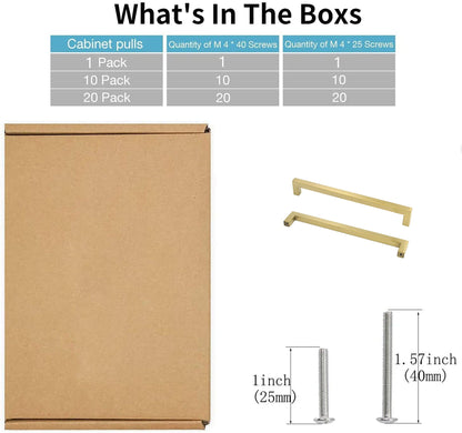 11-1/3in Brushed Brass Drawer Pulls,Brushed Gold Cabinet Pulls Gold Hardware for Cabinets(288mm, Hole Centers)