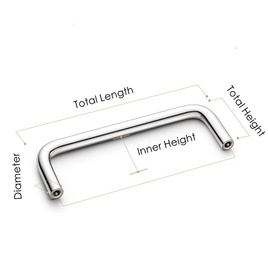 Modern Brushed Nickel Drawer Pulls Kitchen Cabinet Handles - Arch Cabinet Pulls Series - Hole Centers(3.75"/96mm , 5"/128mm, 6.25"/160mm)