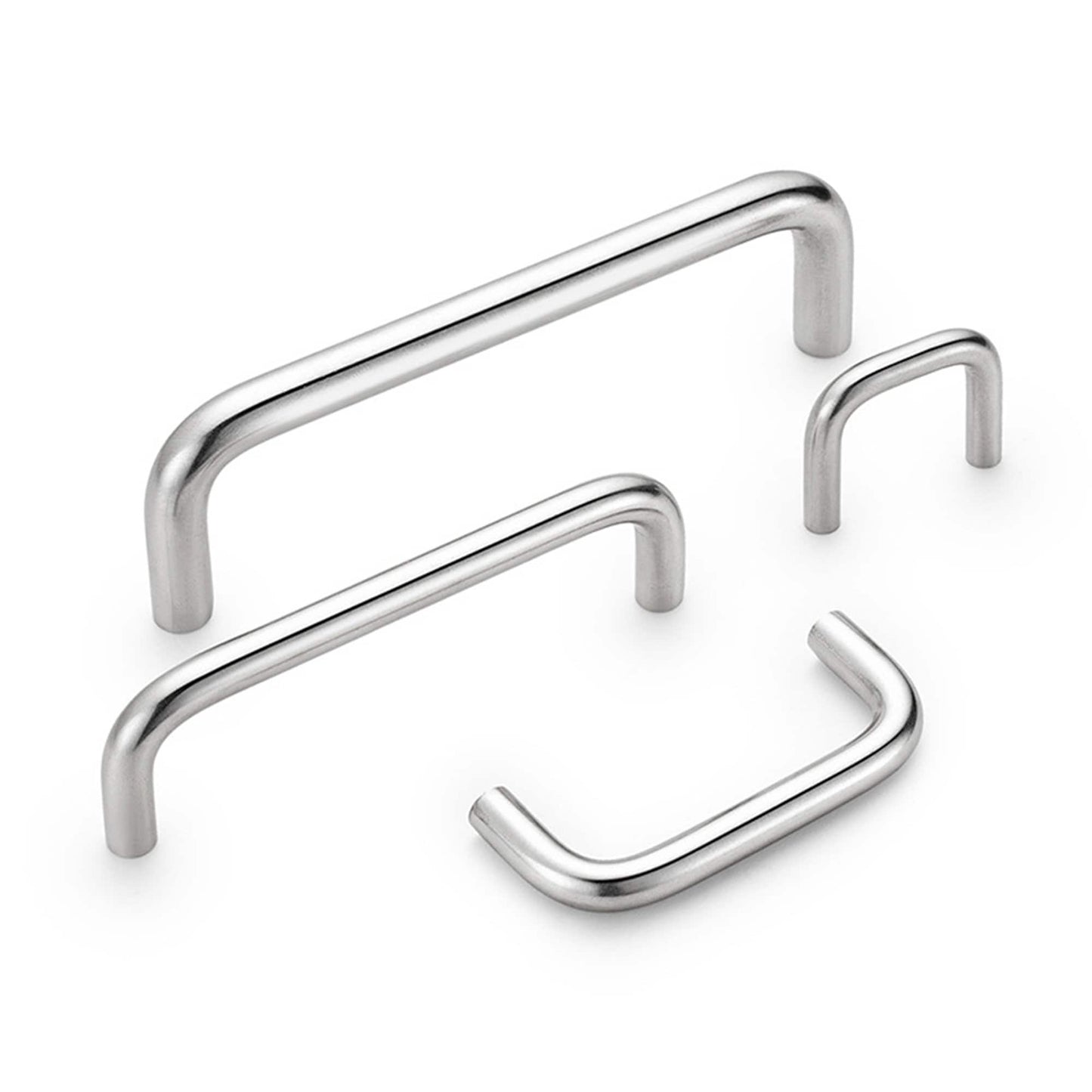 Modern Brushed Nickel Drawer Pulls Kitchen Cabinet Handles - Arch Cabinet Pulls Series - Hole Centers(3.75"/96mm , 5"/128mm, 6.25"/160mm)