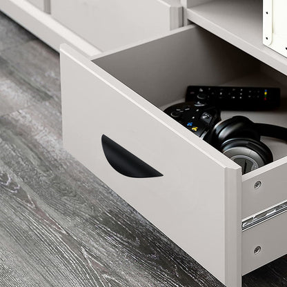 Flat Back Mount Finger Edge Pulls，Black Half Moon Zinc Alloy Concealed Handle for Home Kitchen Door Drawer Cabinet