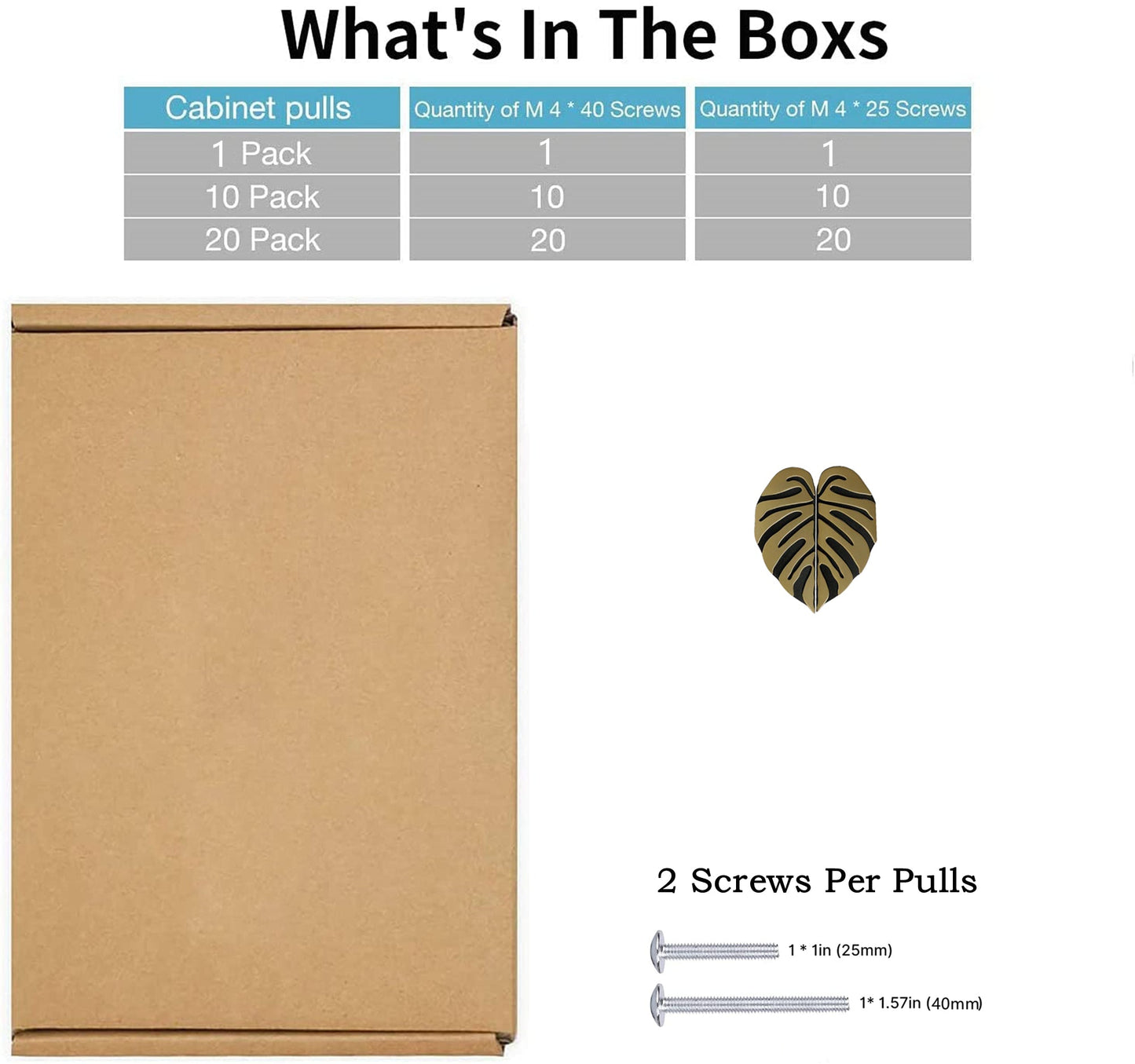 Creative Leaf Shape Handle Knob with Mounting Screws for Kitchen Cupboard Cabinet Wardrobe Drawer Door (Black Ancient, 64mm)